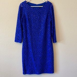 Jessica Howard Sequined Lace Cocktail Dress